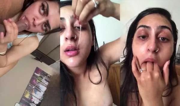 Cute Sexy Indian Girl Sucks Cock and Eats Sperm
