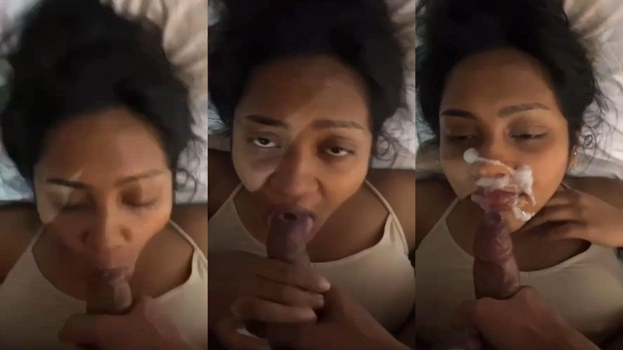 Thirsty Girlfriend Sucks Cock Until She Drains It Dry