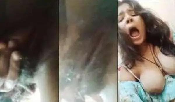 Horny Booby Girl Moaning Hard While Fingering Pussy